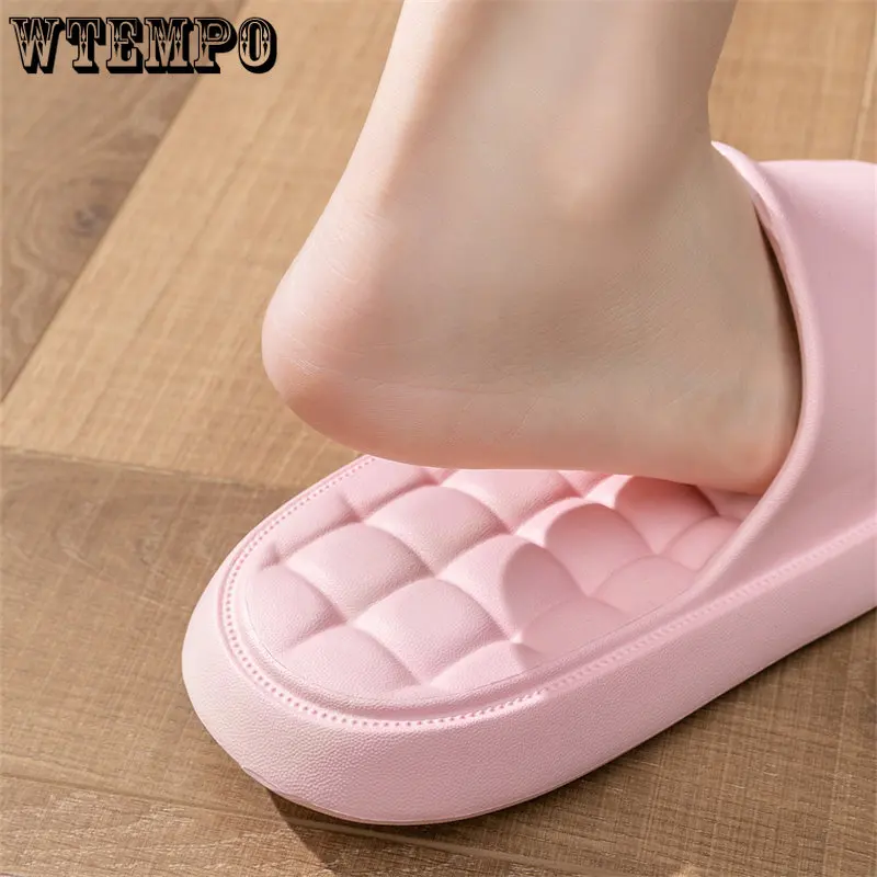 WTEMPO Women's Simple Soft Slippers Summer Flip Flops Indoor Ladies Slides Thick Home Shower Shoes Wholesale Dropshipping