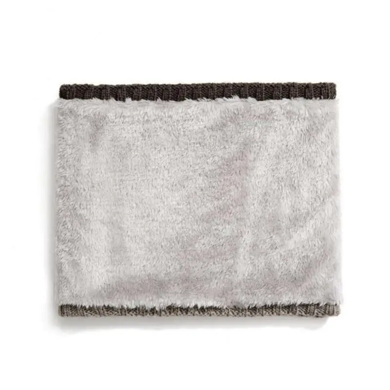

Winter Scarf for Men Fleece Ring Bandana Knitted Warm Solid Scarf Women Neck Warmer Thick Cashmere Hot Handkerchief Ski Mask