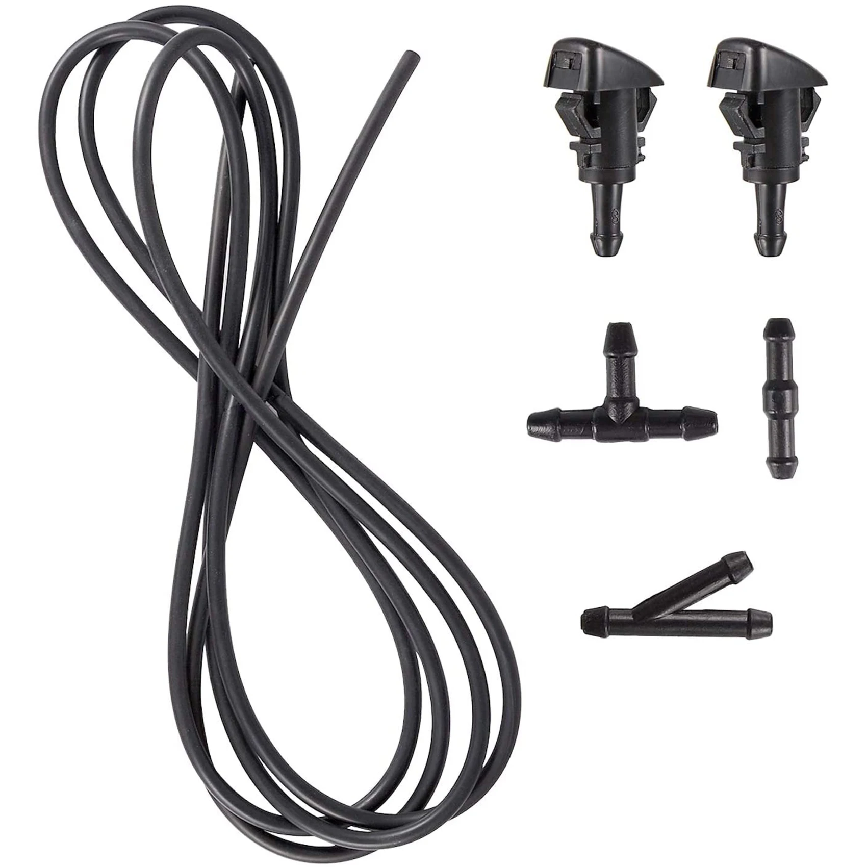 

2Pcs Front Windshield Washer Nozzles Kit For Dodge, Jeep,Ram 4805742AB, 5116079AA With 3 Pcs Connector And 3 Meters Hose