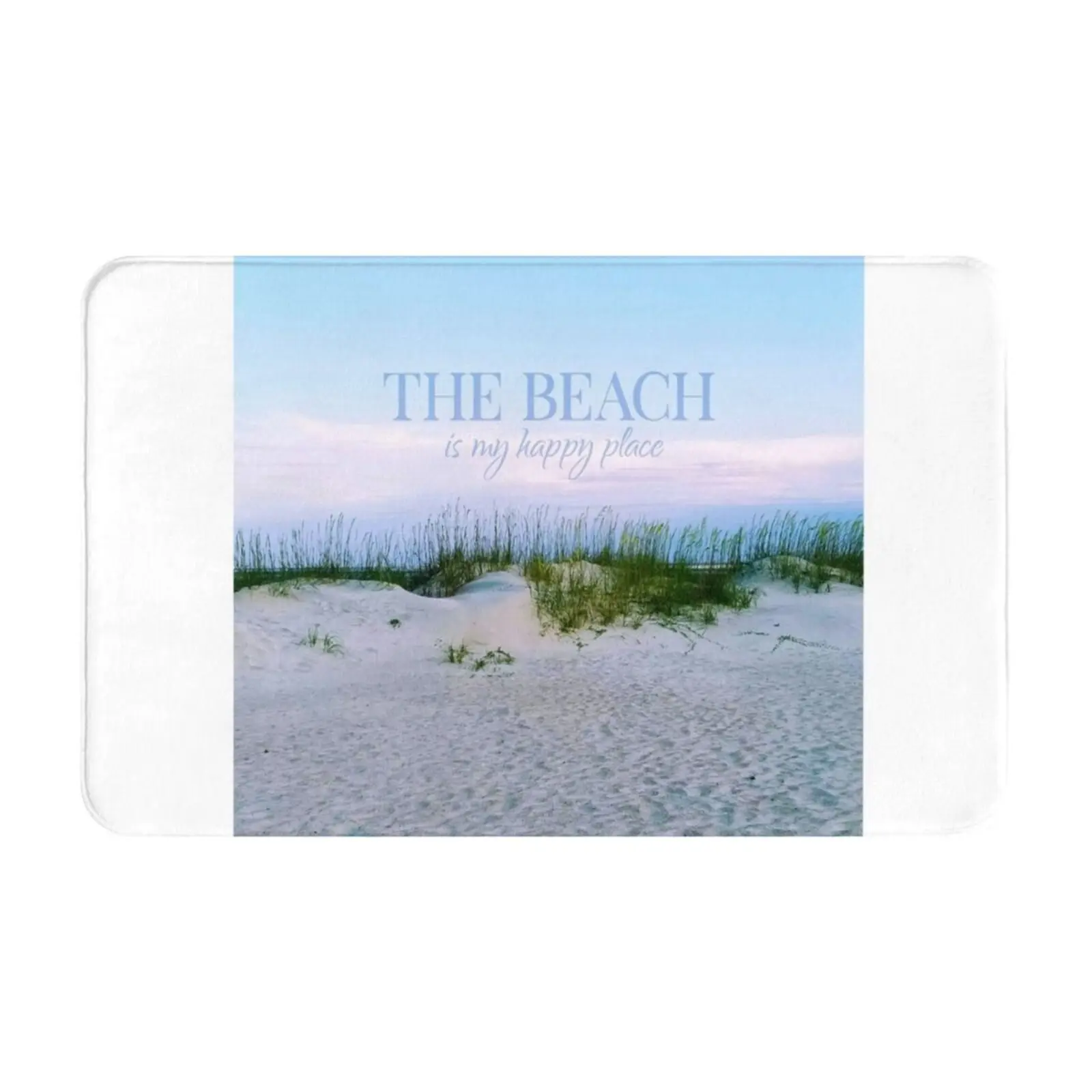 The Beach Is My Happy Place 3 Sizes Home Rug Room Carpet Sand The Beach Is My Happy Place Sea Grasses Sunset Sunrise Tybee