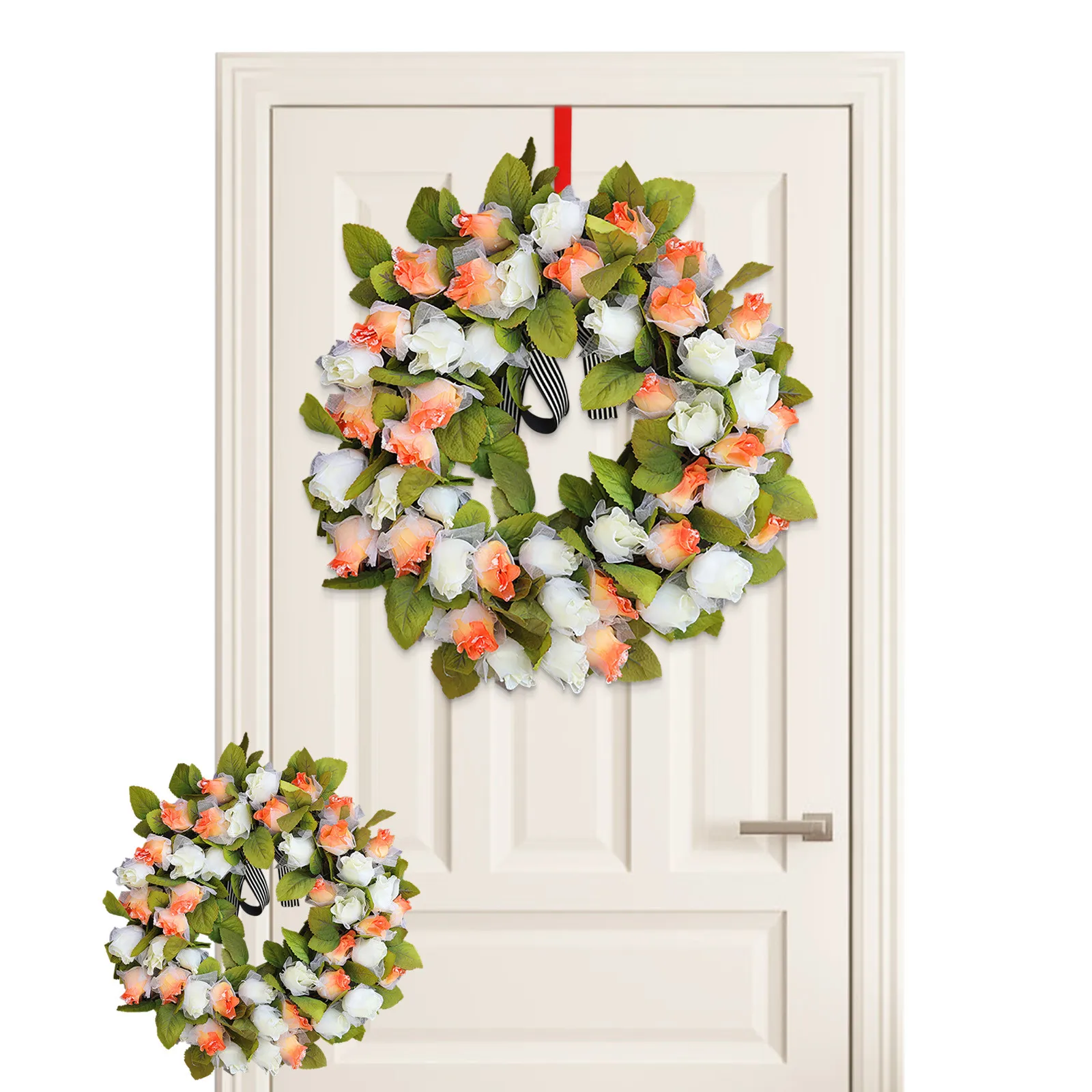 

Memorial Independence Day Wreath America Wreath Wreath Wreath Patriotic Day Decoration & Wreath Hanger for Glass Front Door