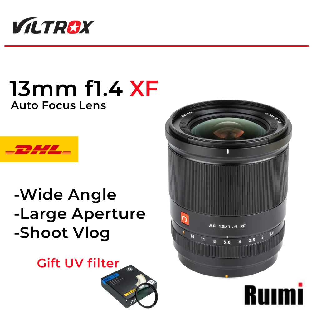 

Viltrox 13mm F1.4 Auto Focus Wide-Angle Prime Large Aperture APS-C Lens for Fuji X Mount Cameras XT3 XT4 Xpro3 XS10