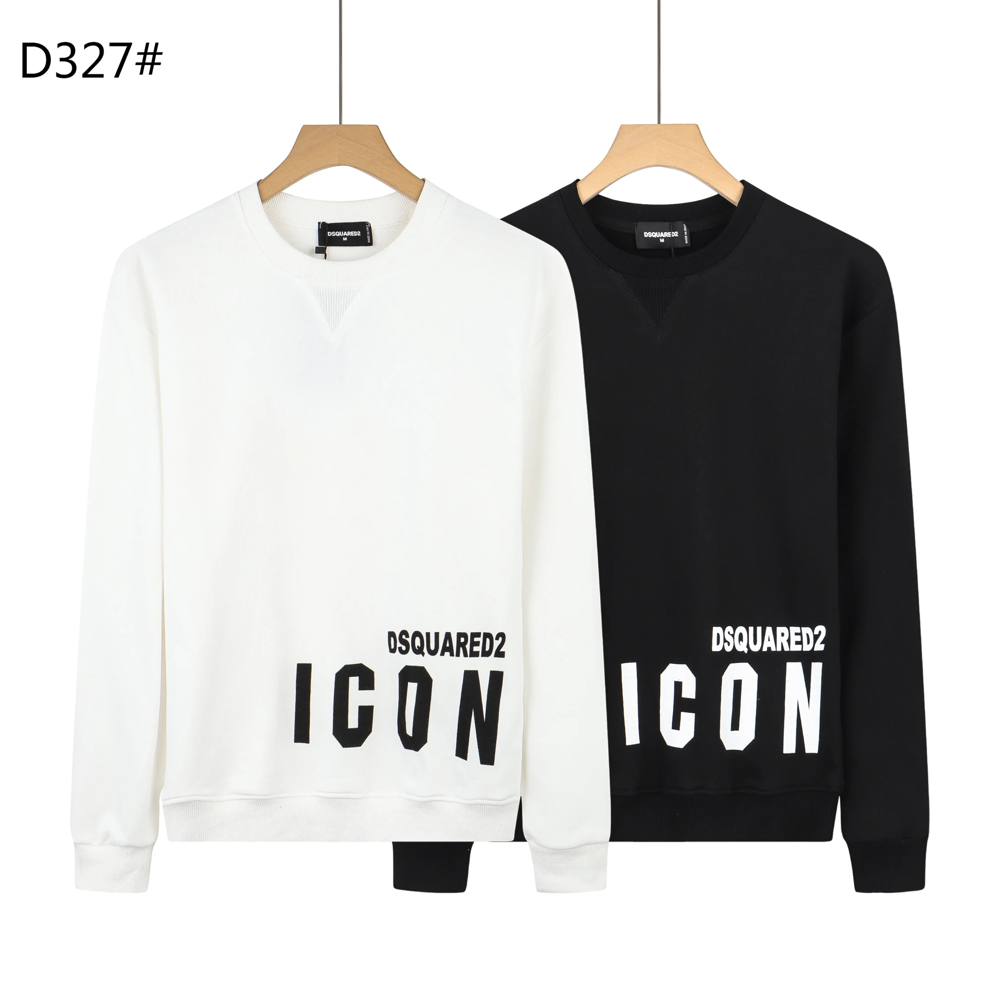 

ICON Printed Mens Casual Pullover Hoodies Sweatshirt Coats Man Dsquared2 Round Neck Cotton Hoodies Tracksuits Big Size M TO XXXL