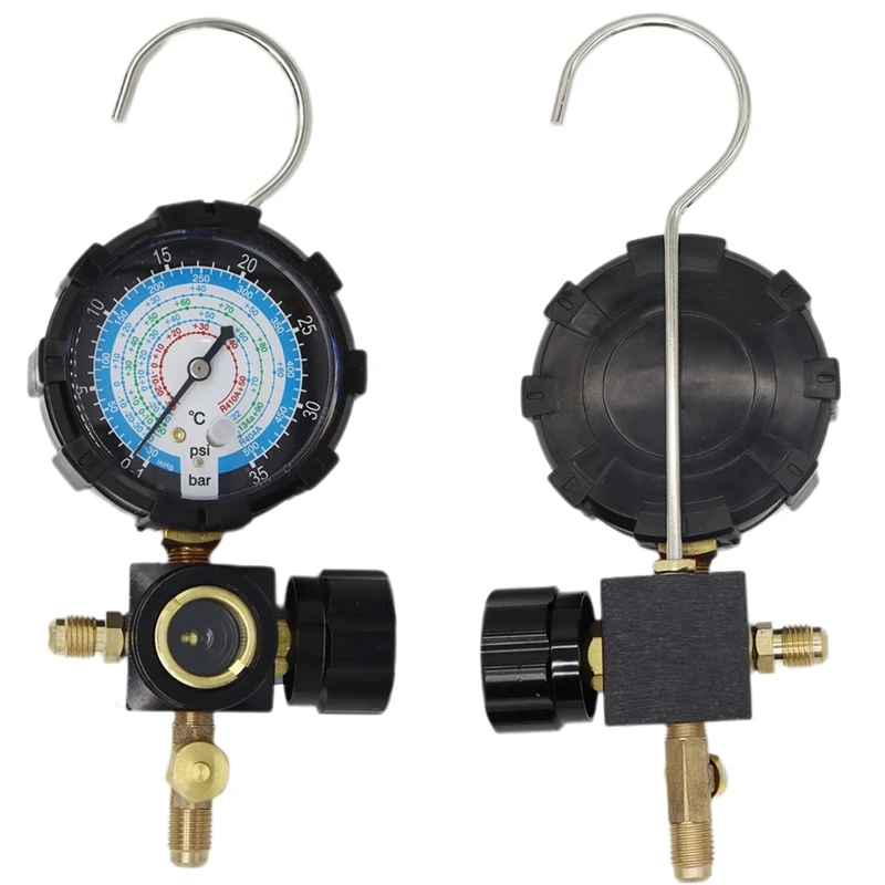Air Conditioner Refrigerant Pressure Gauge For R410A 134A R22 R404A A/C Diagnostic Charging Tool