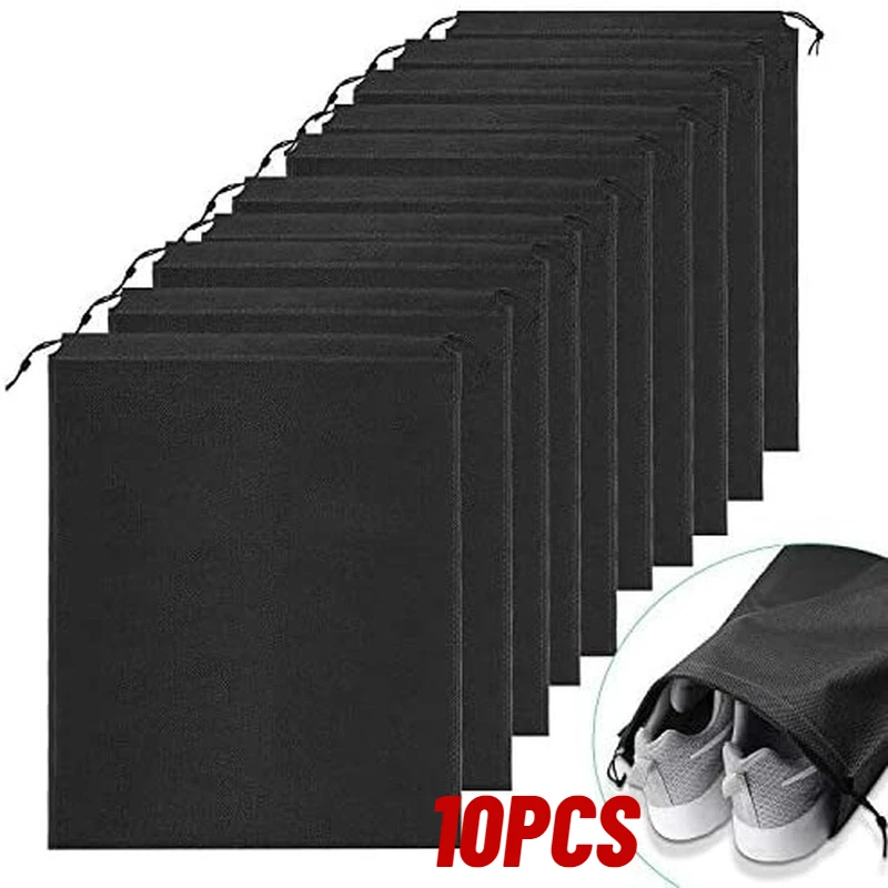 

Storage Non-woven Portable Pouch Organizer Tote Bag Travel Shoe Tall Pouch Drawstring Accessories Travel Bag Drawstring