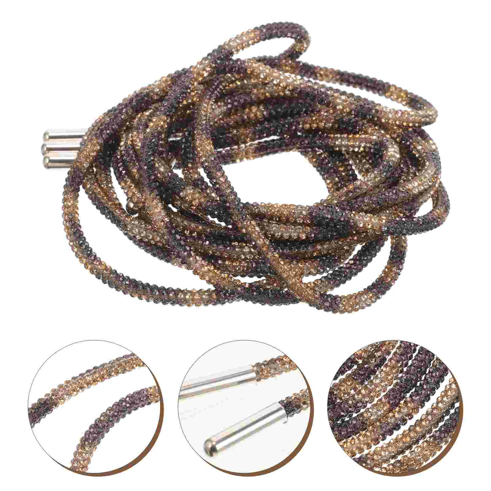 

1 Pair Shoe Laces Rhinestone Shoelaces Sneakers Shoelaces Shoe Straps Sports Shoelaces for Women