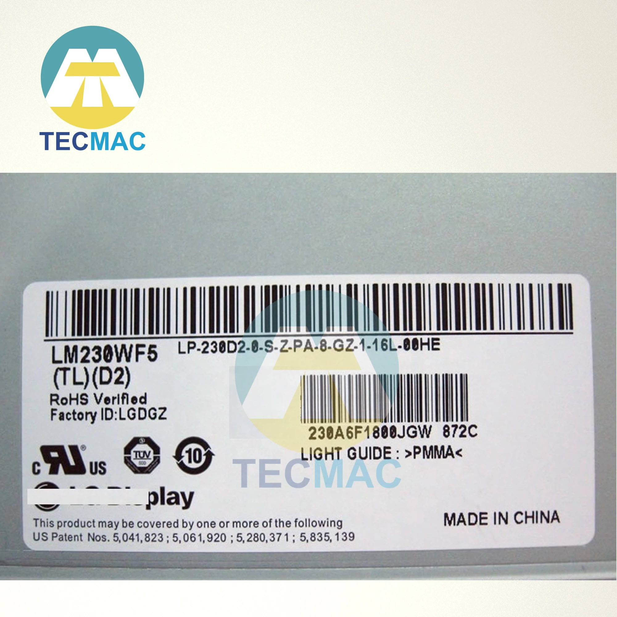 Оригинальный Новый ЖК-дисплей LM230WF5 TLD2 TLE1 TLE2 TLE7 TLF1 TLF2 TL D2 E1 E2 E7 F1 F2 в сборе для HP 8200 |