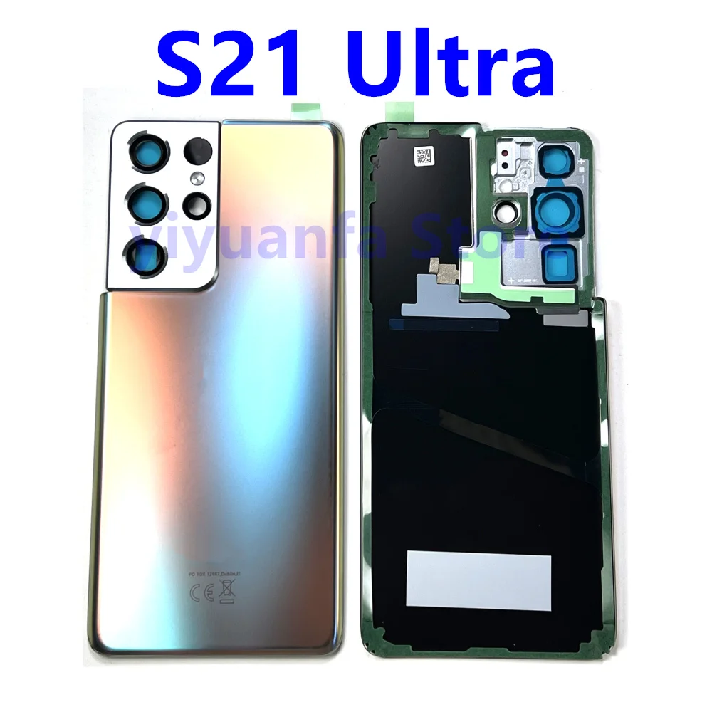 Замена стекла задней крышки для Samsung Galaxy S21 Ultra 5G G998 SM-G998 крышка батарейного отсека