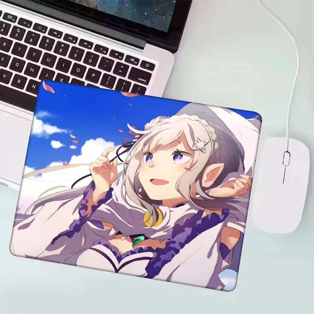 Фото Коврик для мыши Anime Re Zero Starting Life In Another World Small LockEdge для геймеров, прямоугольный, противоскользящий, резиновый, для компьютерного стола №5
