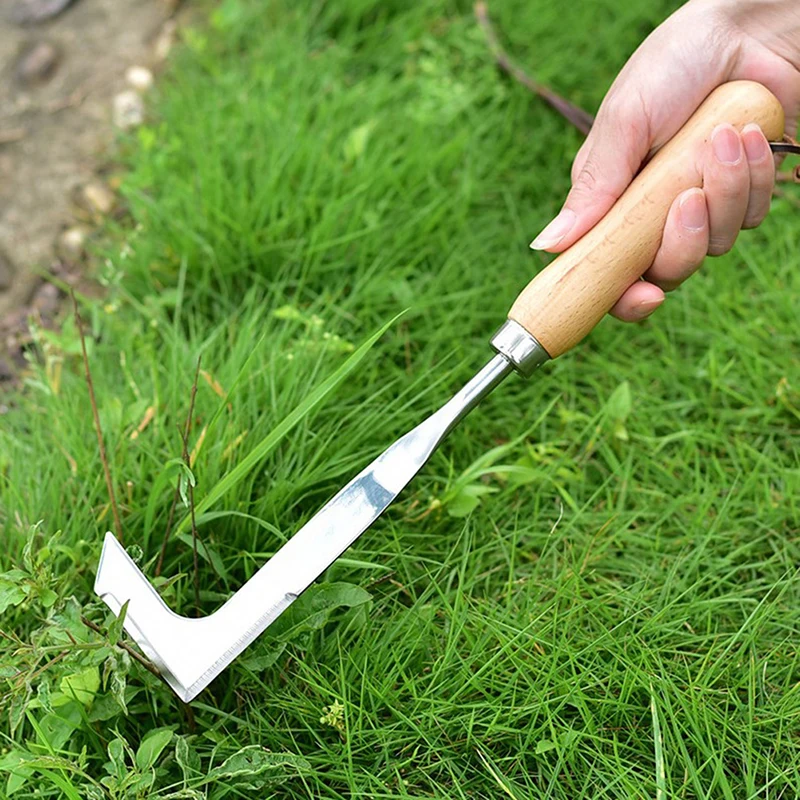 

Травяной резак для растений, металлическая ручка L-образной формы, пластиковая ручка для удаления сорняков, серп для сада, для полета