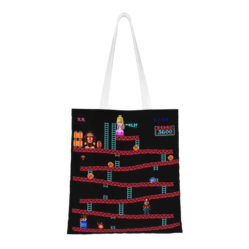 

Женская Холщовая Сумка для покупок Donkey Kong на заказ