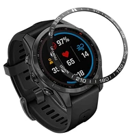 for garmin fenix 6x 6x pro 6 7 7x 5 plus sapphire bezel ring stainless steel engraved time unit adhesive scratch resistant case
