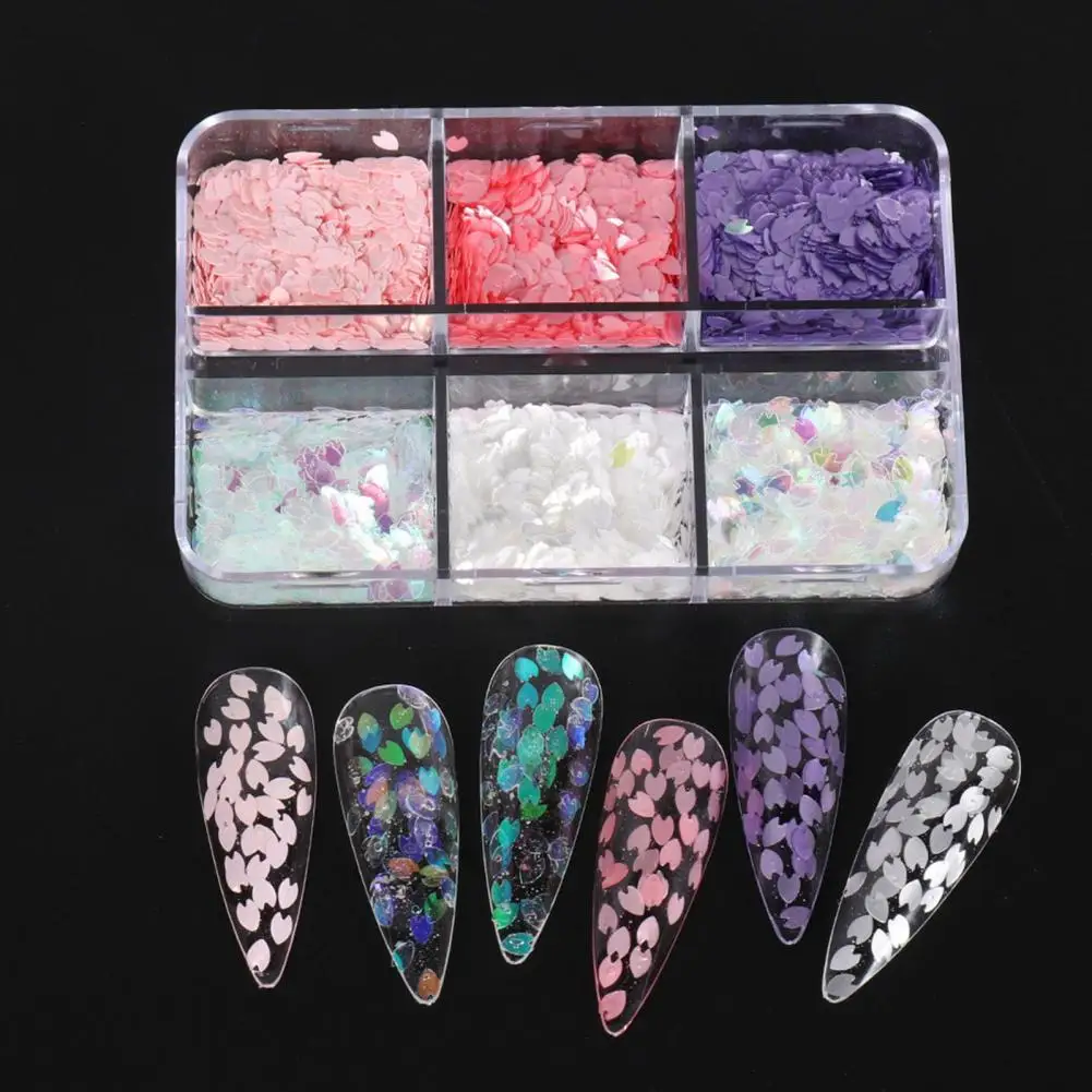 Блестки для нейл Арта (искусство украшения ногтей) 1 коробка Модная легкая