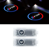 2pcsset led car door welcome light for bmw 7 series f02 logo hd projector lamp auto external accessories laser spot light
