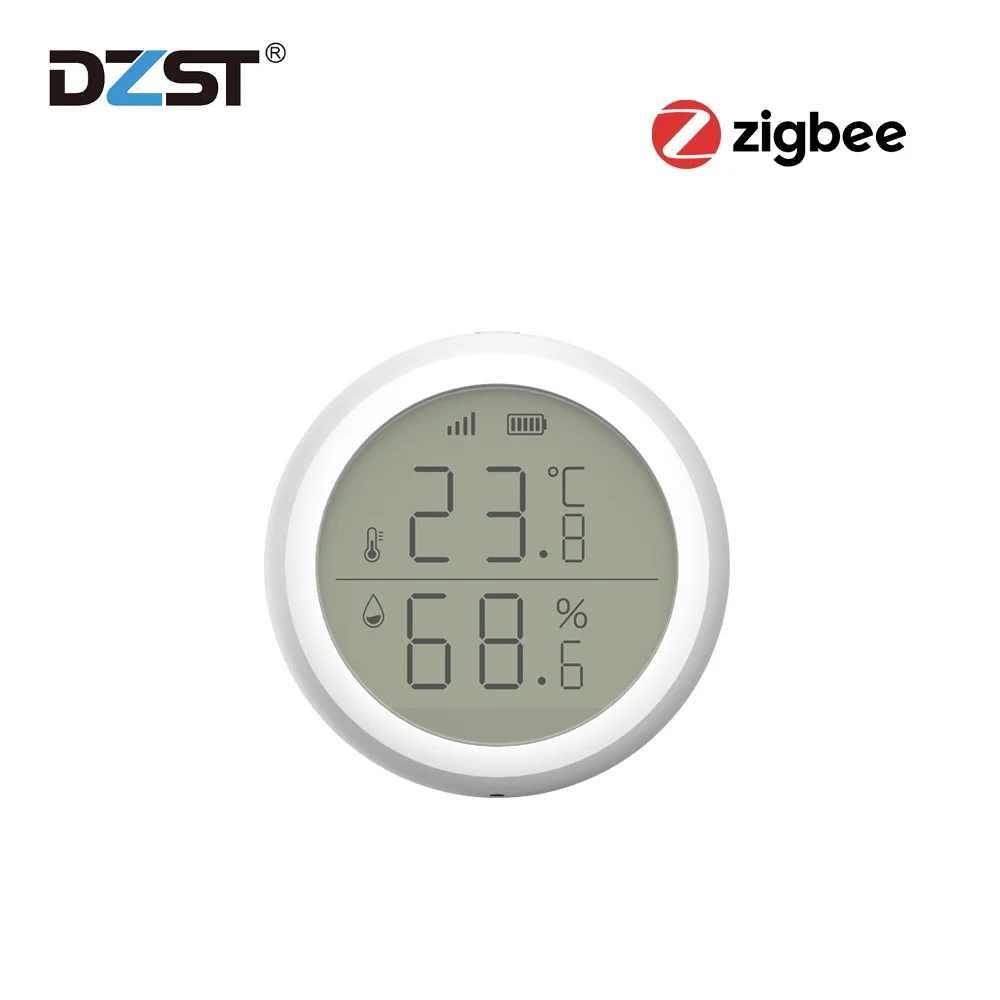 

DZLST Tuya Zigbee Smart Home Temperature And Humidity Sensor with LED Screen, Works with Alexa eacho, Tuya Zigbee Gateway Hub