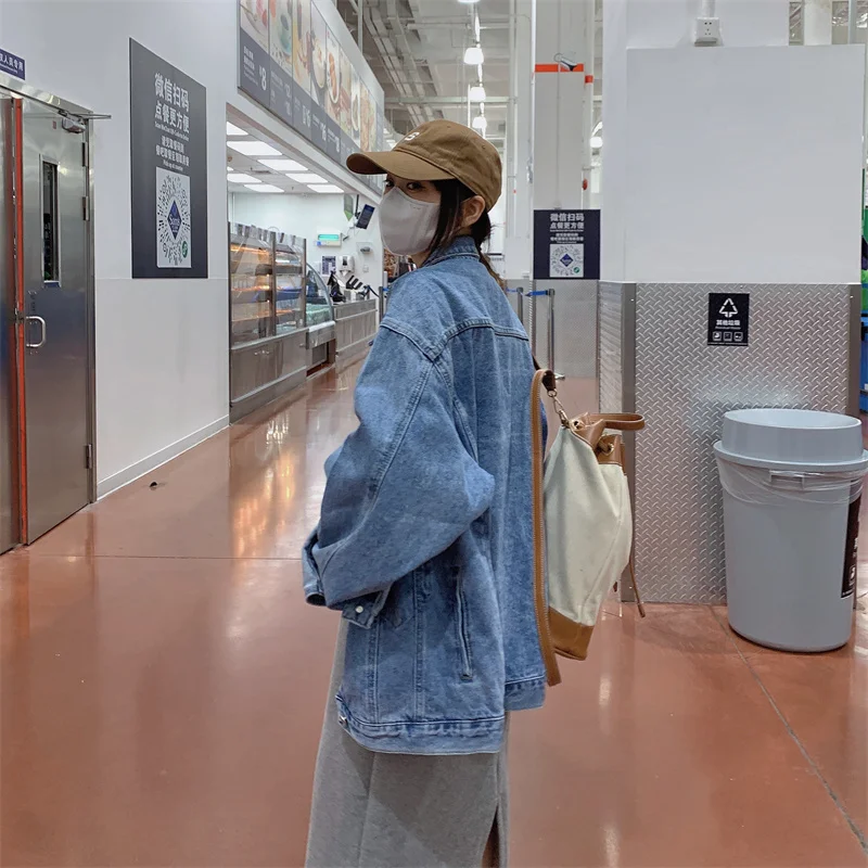 Женские повседневные джинсовые куртки новинка 2025 года осень винтажная шикарная