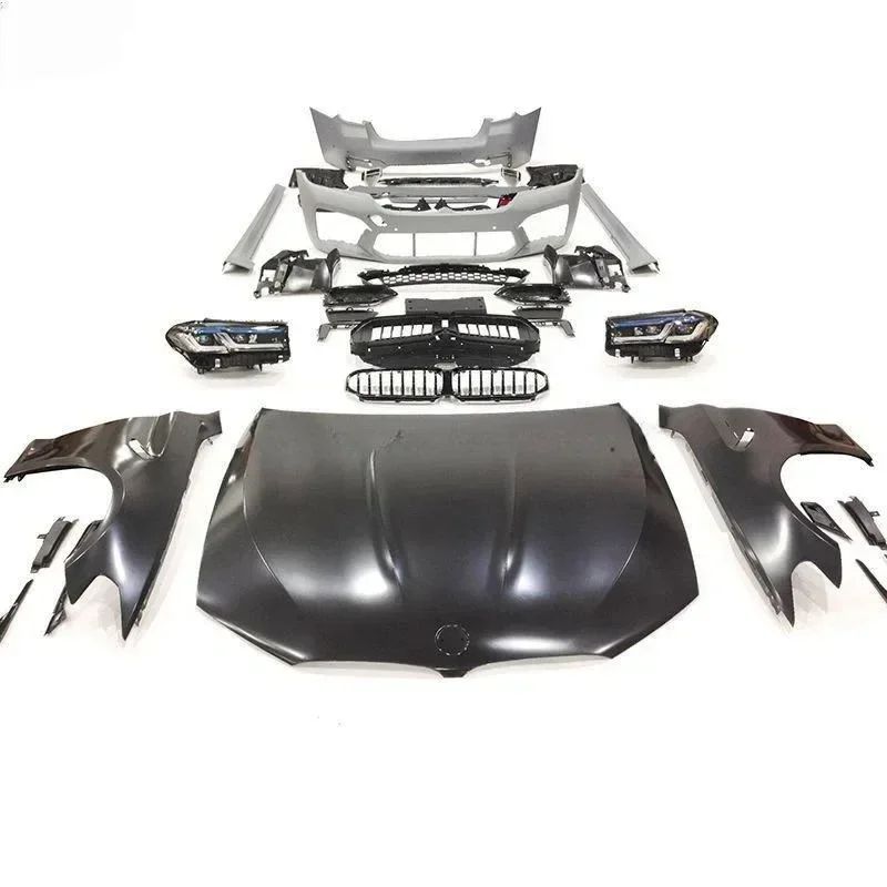 Автомобильный бампер F10 F18 обновление до 2022 года G30 Lci M5 фары задние фонари капот