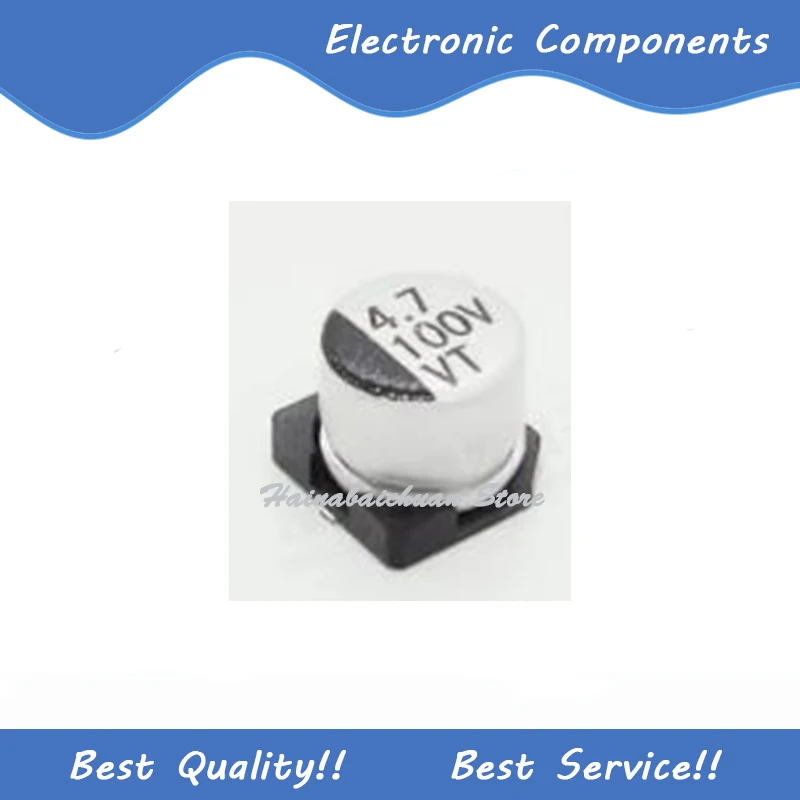 10 шт./партия 100V4.7UF 6 3 В 5 4 мкФ 7*100 мкФ/В Алюминиевые Электролитические Конденсаторы