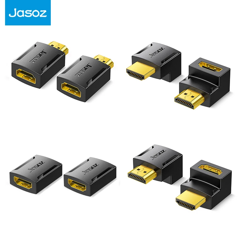 Jasoz HDMI адаптер 90 градусов правый угол от мужчины до женщины кабель конвертер 4K 3D для PS4 HDTV Lptop монитор HDMI Calbe удлинитель