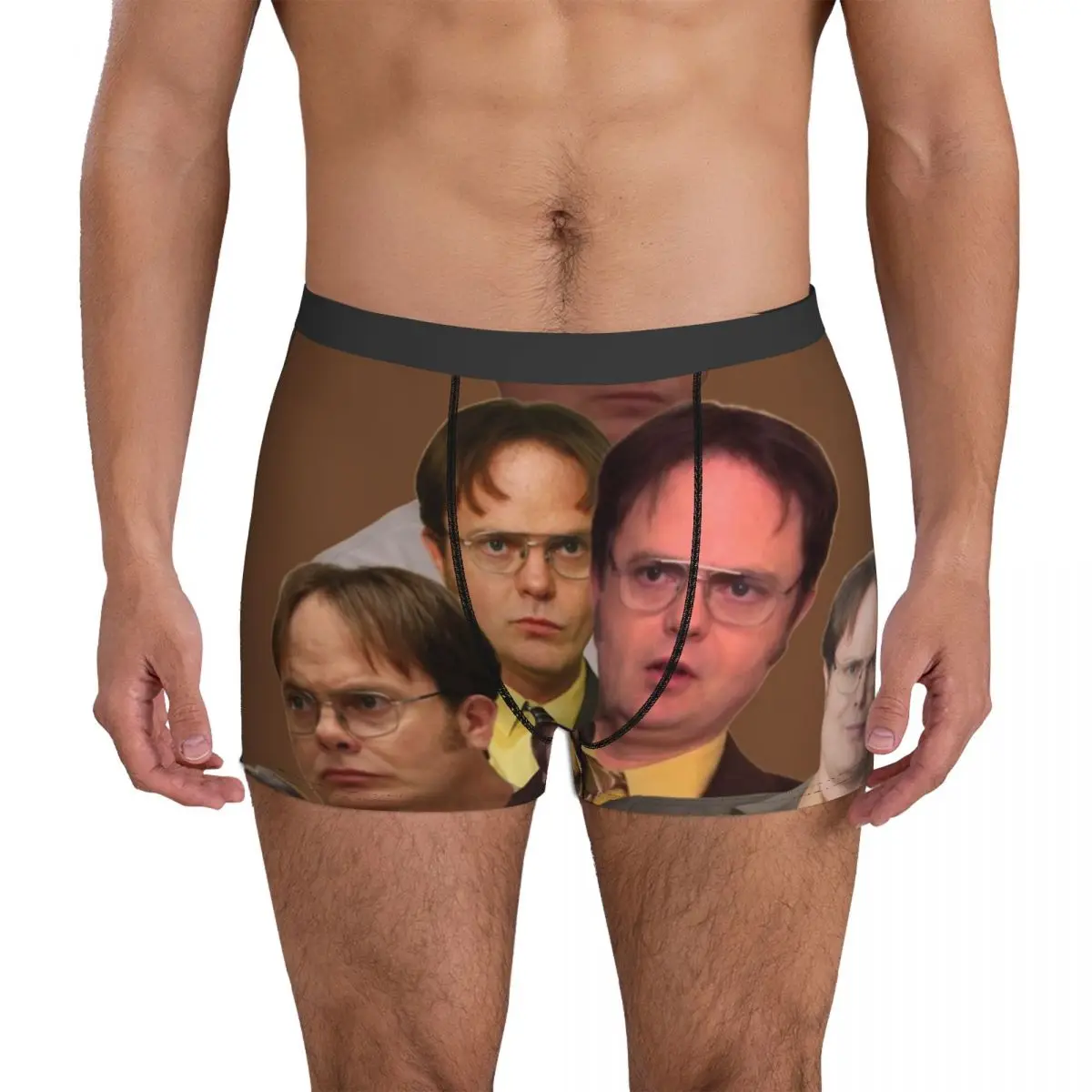 

Dwight Schrute Group Underwear the office Kurt funny jim halpert Pouch High Quality Trunk Customs Boxer Brief Males Underpants