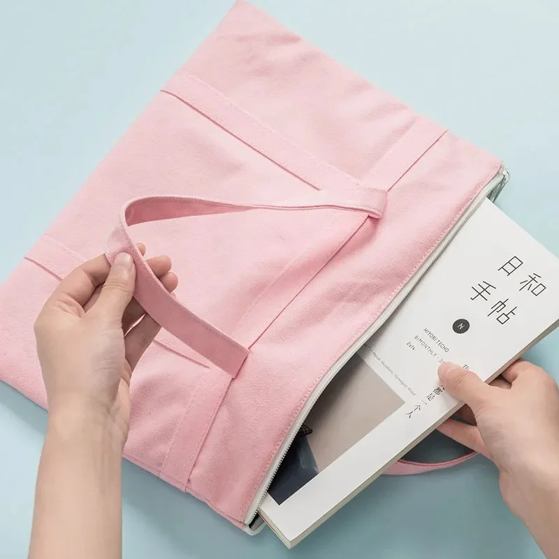 

2023 Women Canvas Tote Bag Shopping Bag File Package A4 Book Bag Men Handbag Large Capacity Cotton Reusable Grocery Shopper bags