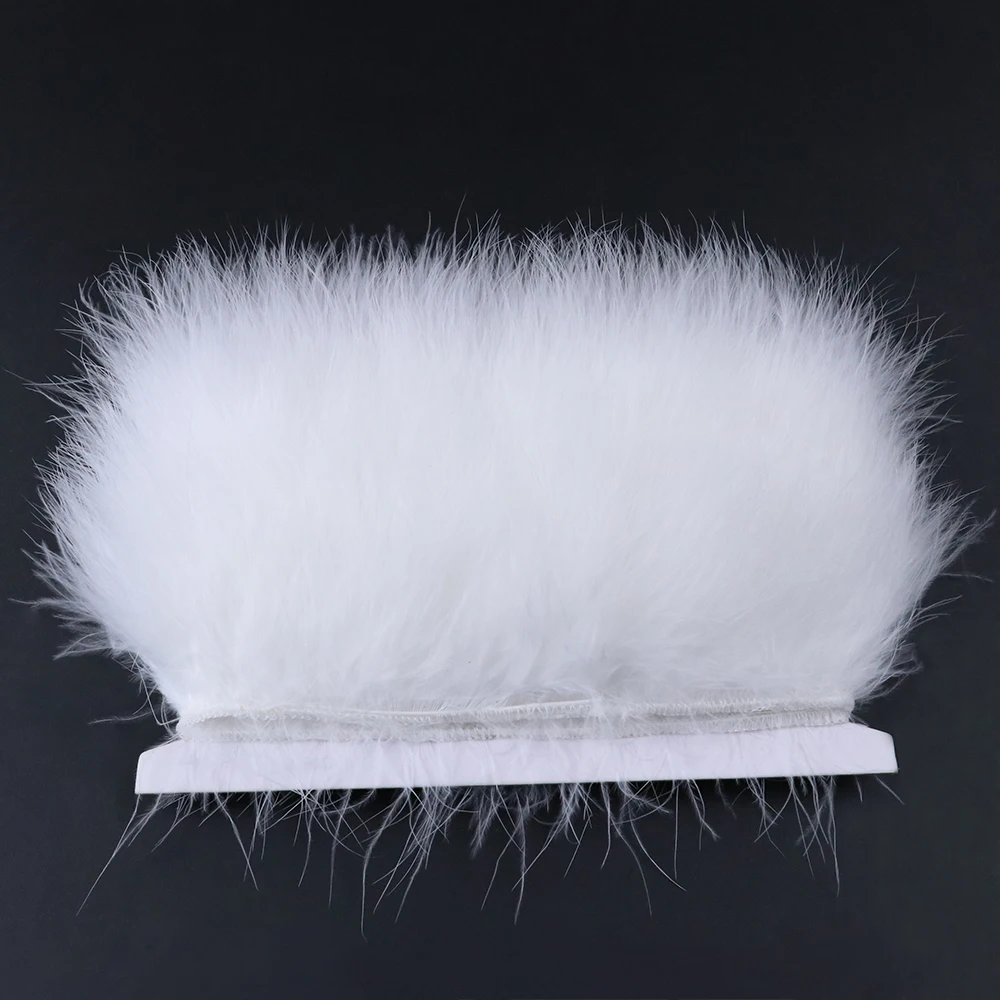 

1Meter Fluffy Marabou Feathers Fringe Trim For Wedding Dress Turkey Plumes Ribbon Carnival Accessories SewingDecorative Crafts