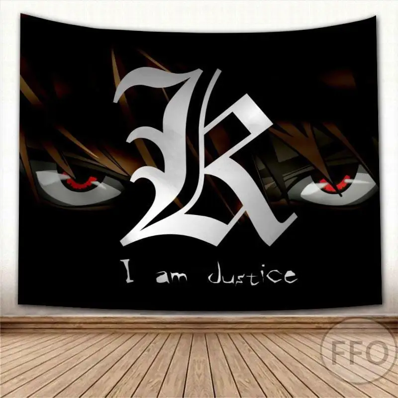 

Декоративный настенный гобелен в стиле аниме Death записка свет And Ryuk, украшение для комнаты Kawaii, гобелен в стиле хиппи манга, макраме, эстетика...