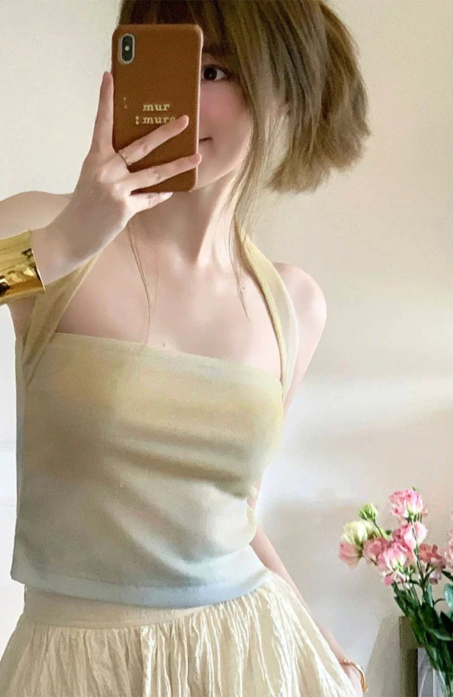 Какао Keke 2024 новый дизайн модный градиентный подвесной шейный ремень внутренняя