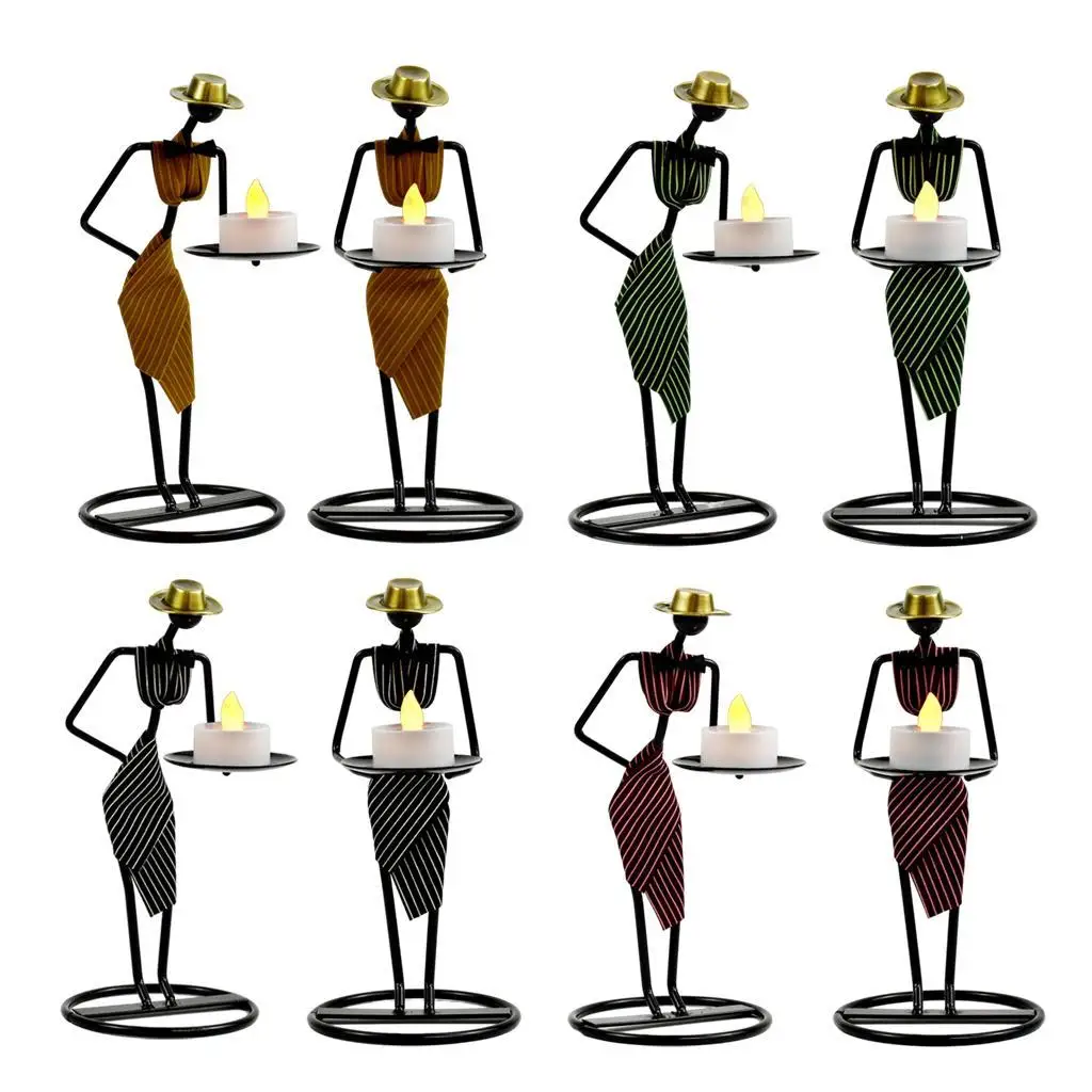 

Металлический подсвечник, декор для стола, абстрактный подсвечник для официанта, ручная работа, украшение для дома, подарок