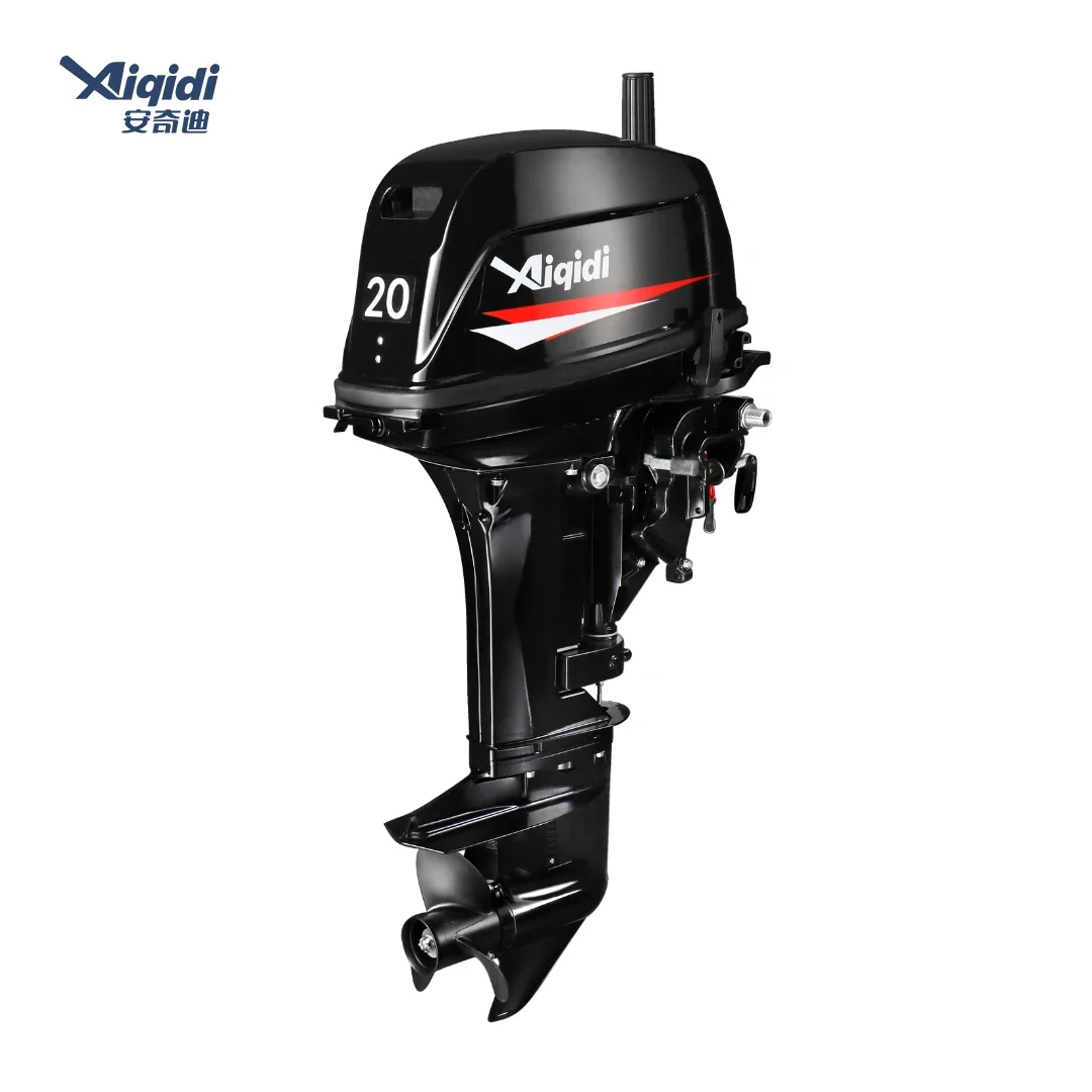 Novo Motor De Popa A gasolin T20 2 Tempos 20hp Aiqidi контроль рулевого двигателя