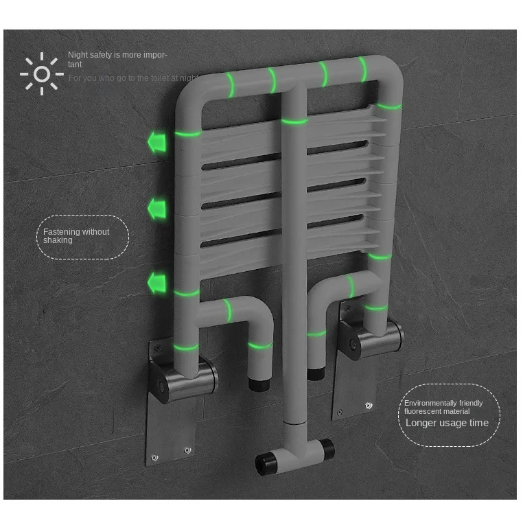 Сиденье для душа настенное синее складной стул ванной пожилых людей скамейка