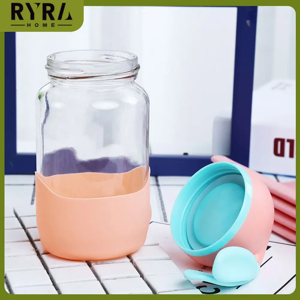 

Glass Rabbit Cup Handy Student Feeding Cups Creative Cartoon Household Tools 350ml Water Bottles Sealed Outdoor Water Cup