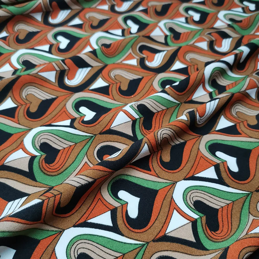 

Новая модная ткань для платья с крепированным принтом, брюки, рубашка, подкладка из шифона, материал «сделай сам»