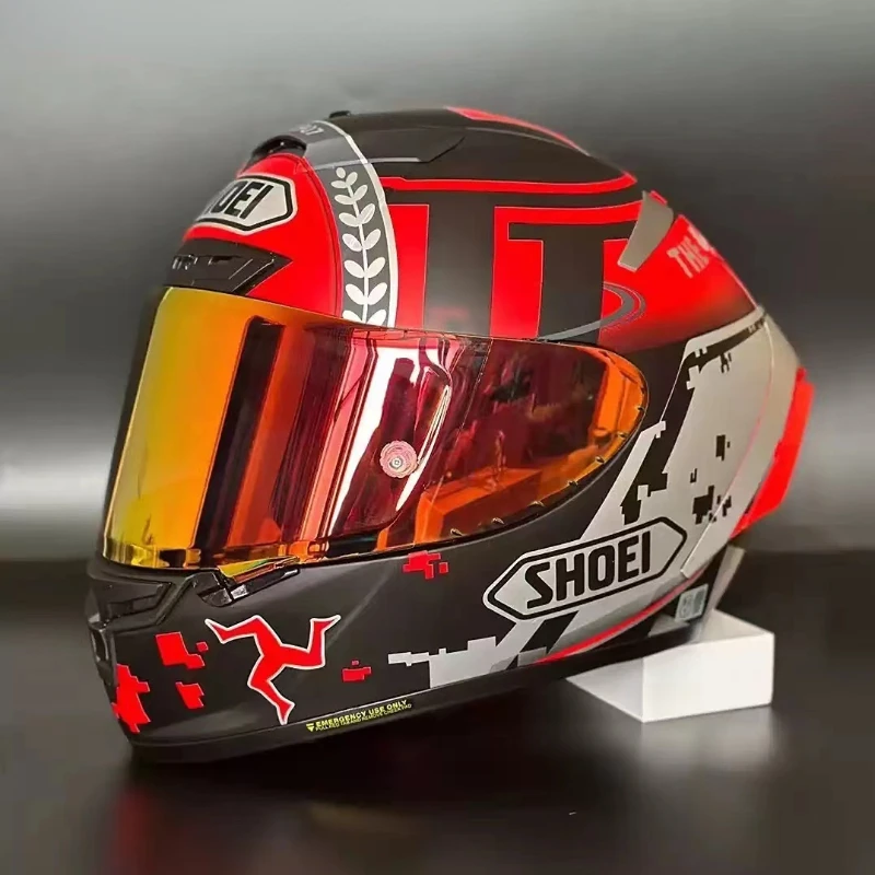 

Мотоциклетный шлем на все лицо X14 X-Spirit III с изображением острова Мэн ТТ Красный X-четырнадцать спортивный велосипедный гоночный шлем мотоциклетный шлем