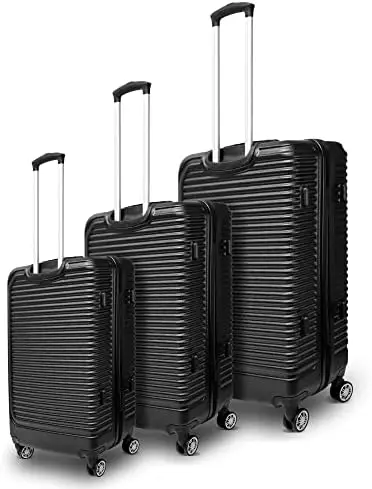 

Набор чемоданов из 3 предметов, долговечные чемоданы из АБС-пластика, Прочные Легкие жесткие чемоданы-Спиннеры из 3 предметов, жесткие чемоданы с замками TSA и