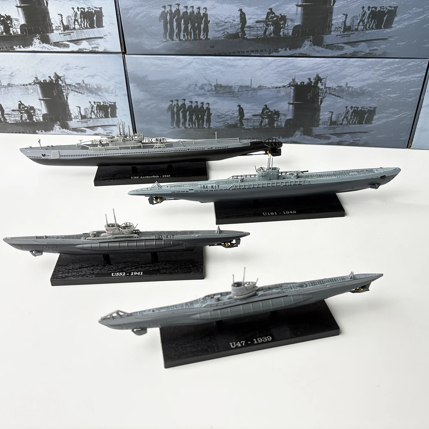 Фото Масштабная модель американской подводной лодки U-Boat 1/350 U47 U552 U181, литая металлическая готовая модель военного корабля, коллекционный сувенир, подарок №5
