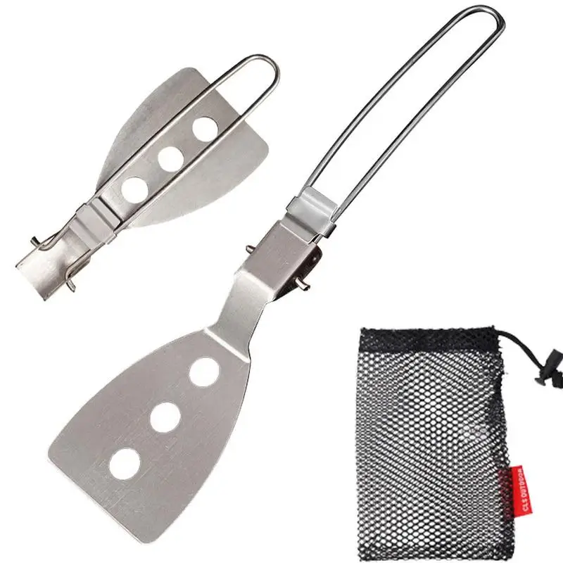 

Foldable Turner Collapsible Cooking Turner Food Turner Spatula Cooling Accessory Rustproof Crush-Resistant For Camping Hiking