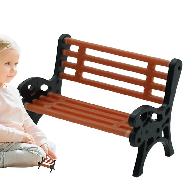 Модель парковой скамейки масштаб 1:75 скамейка стул декорации украшение кукольный