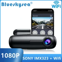 blueskysea dash cam full hd 1080p app wifi mini car dvr 360 degree rotatable camera front interior video recoder 24h monitor