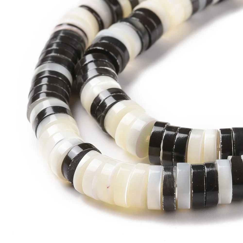 

2 Strand Dyed Natural Shell Beads 4mm 6mm 8mm Flat Round Trochid Shell Beads Strands for fashion jewelry making DIY accessories