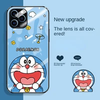 disney cartoon new glass phone case for iphone 13 13pro 12 12pro 11 pro x xs max xr 7 8 plus kawaii cartoon back covers shell