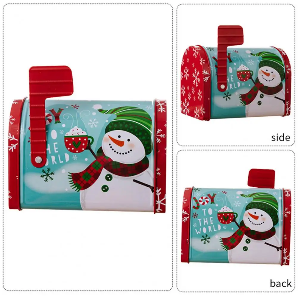 Festive Christmas Mailbox-shaped Ornament Box Create With Brilliant Color Xmas Pattern Candy