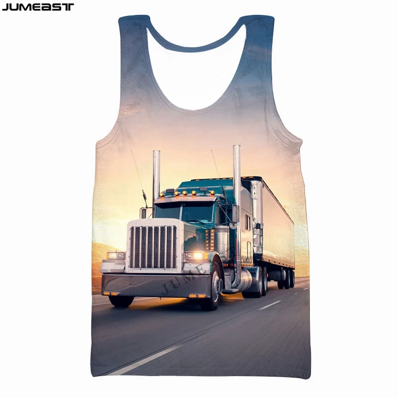 

2022 3D Vest Men Hip Hop New Car Old Tractor Oversized Streetwear Long Sleeve T Shirt Summer Pullover Tank Tops Tees