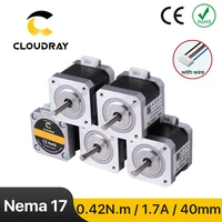cloudray nema 17 stepper motor 0 42n m 1 7a 2 phase 40mm stepper motor 4 lead for 3d printer cnc engraving milling machine
