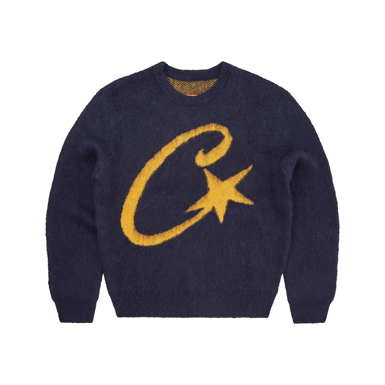 Осень-зима 2025 г. модный женский вязаный свитер с длинными рукавами свободный