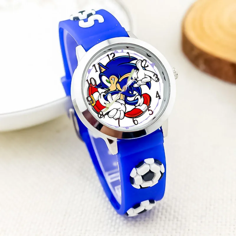 

New Sonic Advance Silicone Wtrap Watch Football Decorative Outdoor Use For Children Sports Luminous Pointer Quartz Movement