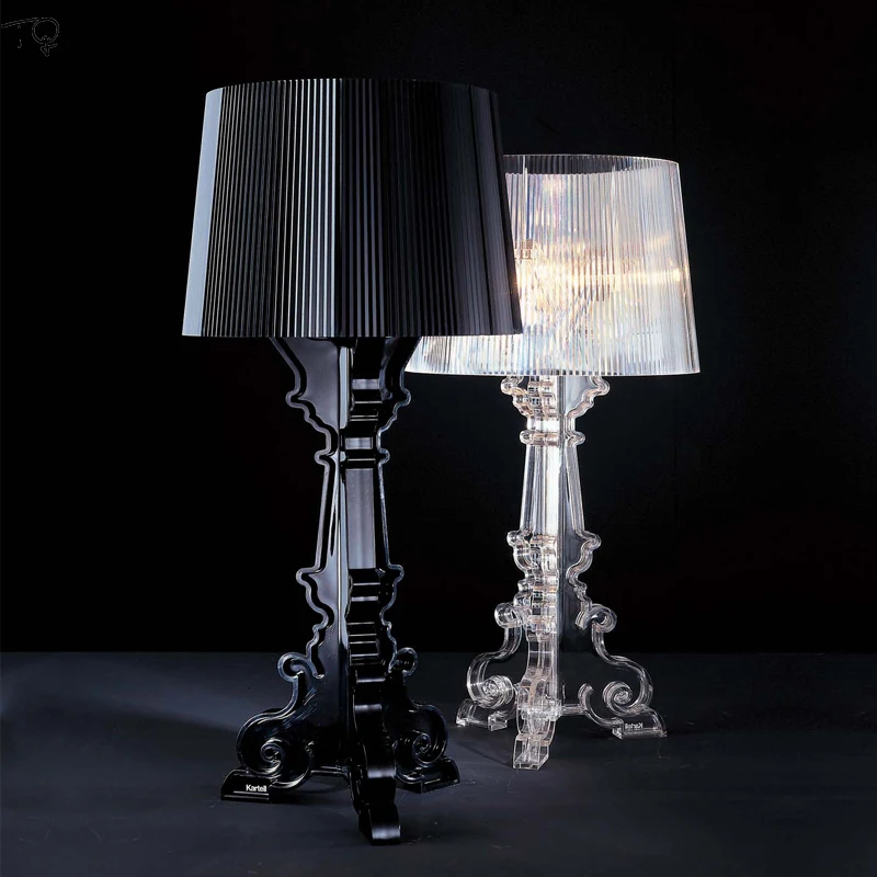 Italy Design Kartell Bourgie Table Lamps Acrylic E14 LED Desk Lights Art Decor Home Studio Living Room Bedroom Office Study Bar