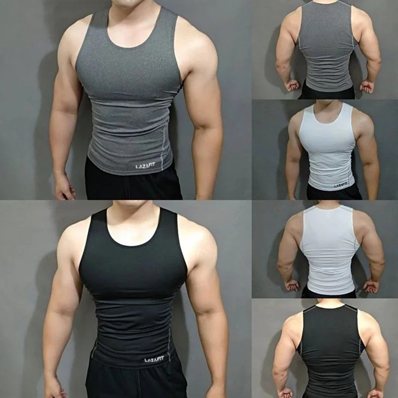 

Tank Top Men Fitness Clothing Mens Breathable Bodybuilding Tank Tops Summer Gym Clothings for Male Sleeveless Vest Shirts X141