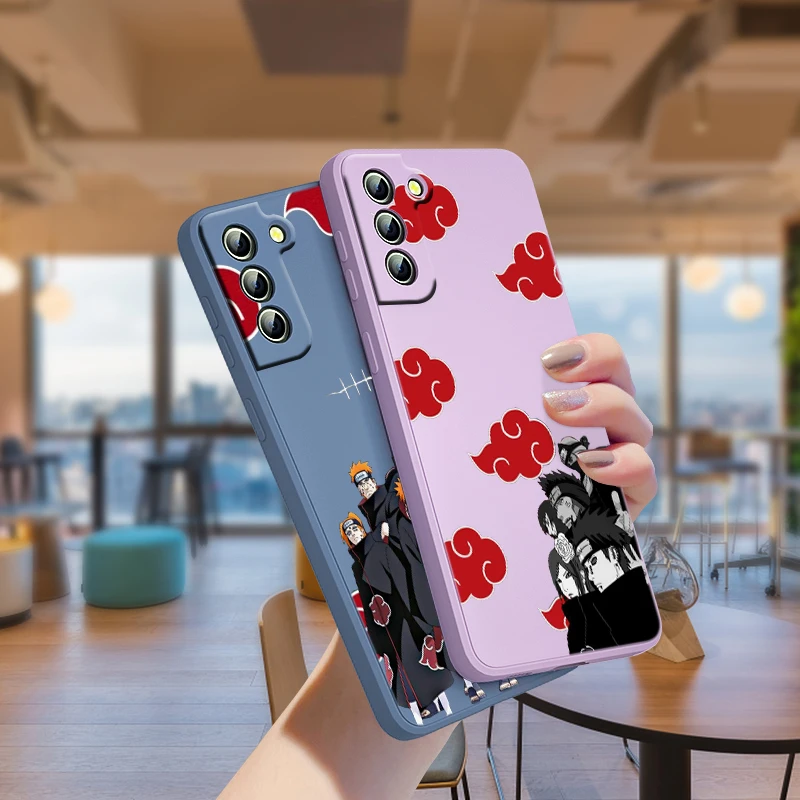 

Anime Cool Naruto Art For Samsung Galaxy S21 S22 Pro S20 FE S10 Note 20 10 Plus Lite Ultra Liquid Silicone Rope Phone Case