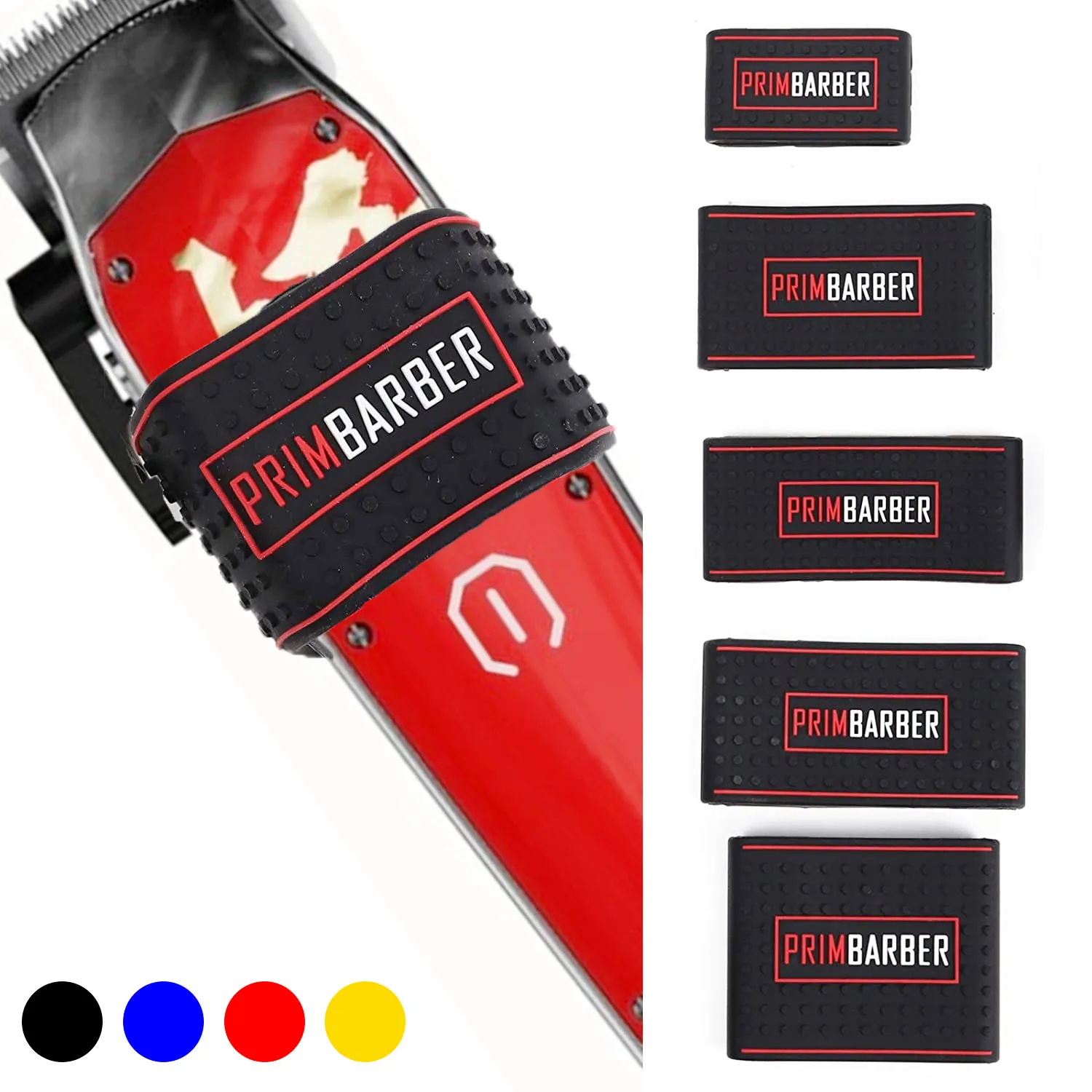 

Sdatter 5Pcs/set Non Slip Barber Clipper Grip Bands Sleeve Hair Clipper Holder Cover for Professional Hair Trimmer for Men Mades